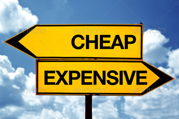 Cheap or expensive, opposite signs