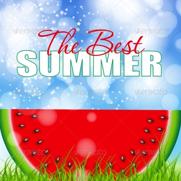 Abstract Natural Summer Watermelon Background (Retail)