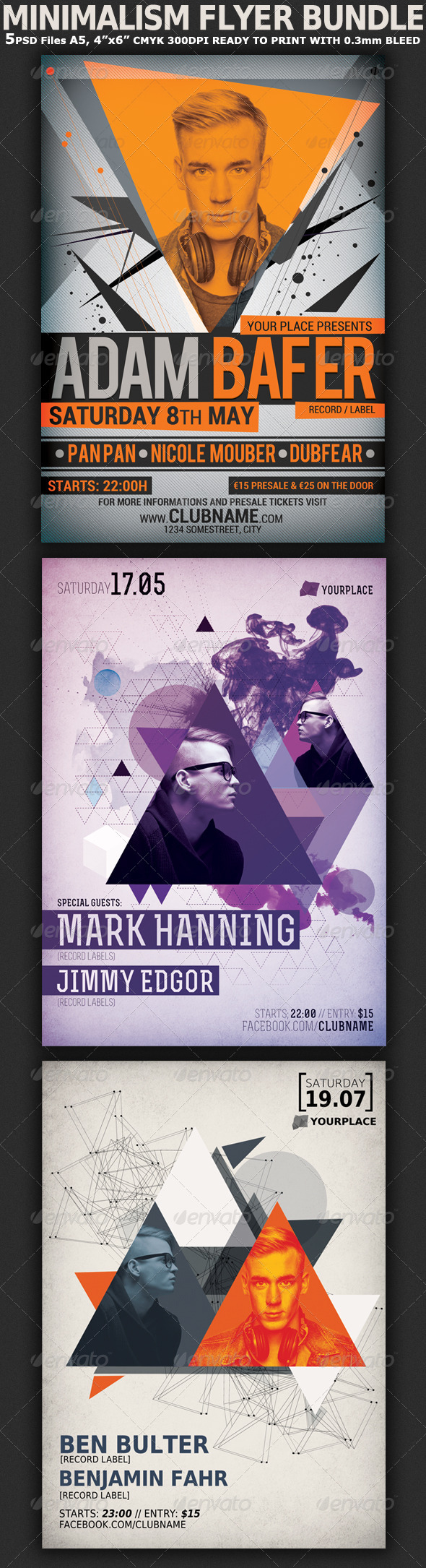 GraphicRiver Minimalism Party Flyer Bundle 8206950 GraphicRiver Minimalism Party Flyer Bundle 8206950