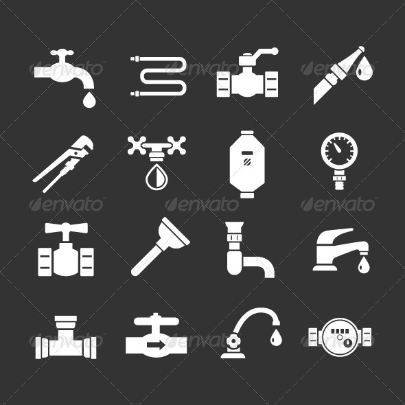 GraphicRiver Set Icons of Plumbing 8207550 GraphicRiver Set Icons of Plumbing 8207550
