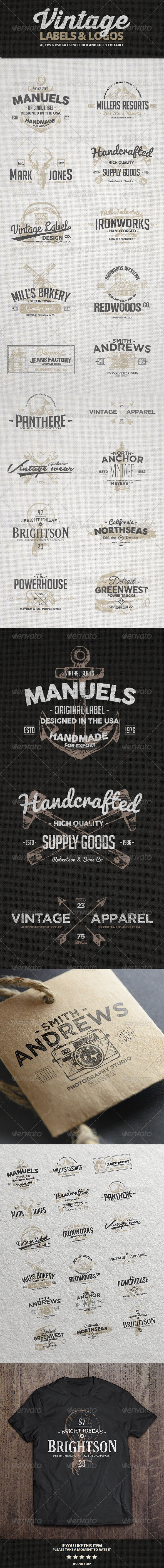 GraphicRiver Vintage Labels & Logos Vol.3 8207558 GraphicRiver Vintage Labels & Logos Vol.3 8207558