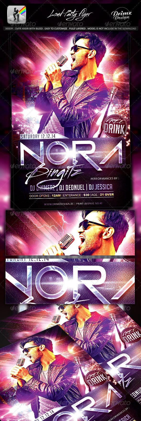 GraphicRiver Loud Party Flyer 8207721 GraphicRiver Loud Party Flyer 8207721