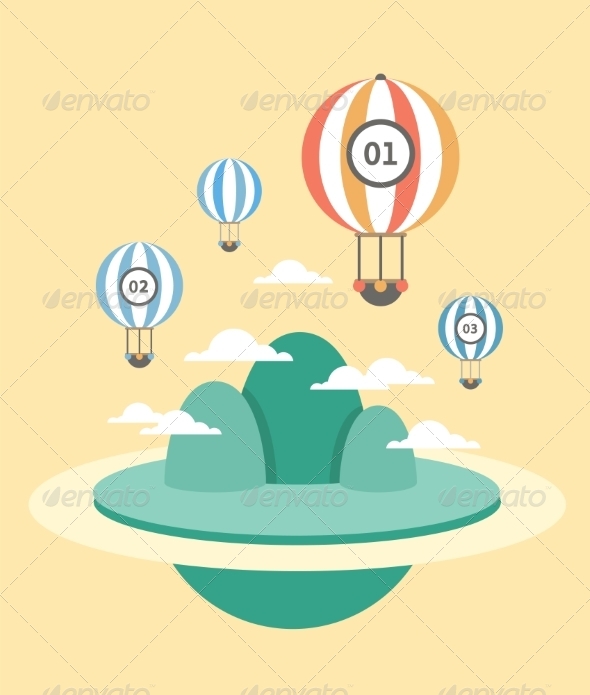 GraphicRiver Mountains with Air Balloons 8207725 GraphicRiver Mountains with Air Balloons 8207725