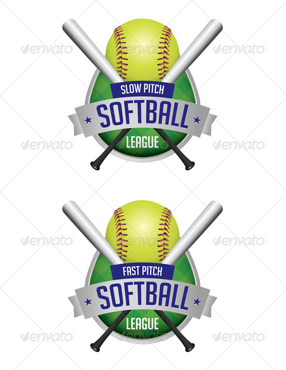 GraphicRiver Vector Softball League Emblems 8208720 GraphicRiver Vector Softball League Emblems 8208720