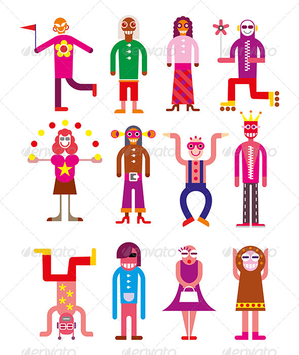 GraphicRiver Group of 12 People 8209476 GraphicRiver Group of 12 People 8209476