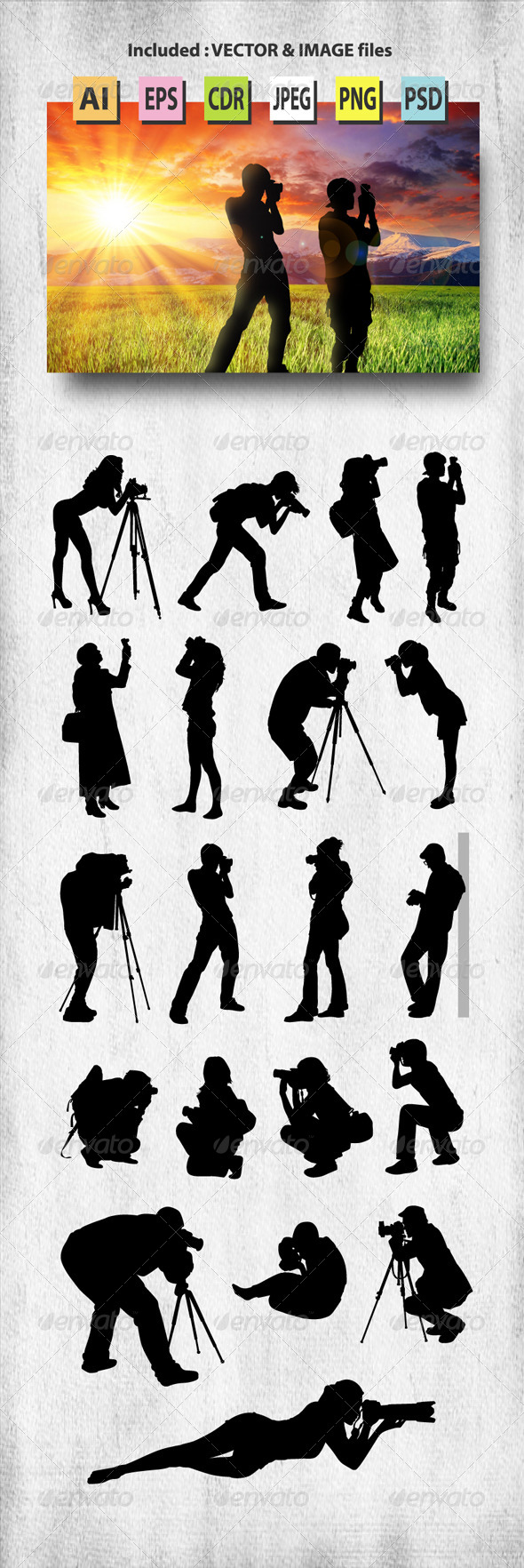 Photographer Silhouettes Photographer Silhouettes
