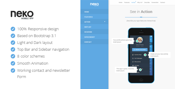 ThemeForest Neko Responsive Bootstrap App Landing Page 8127519 ThemeForest Neko Responsive Bootstrap App Landing Page 8127519