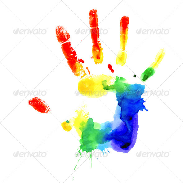 GraphicRiver Handprint in Vibrant Colors of the Rainbow 8210354 GraphicRiver Handprint in Vibrant Colors of the Rainbow 8210354