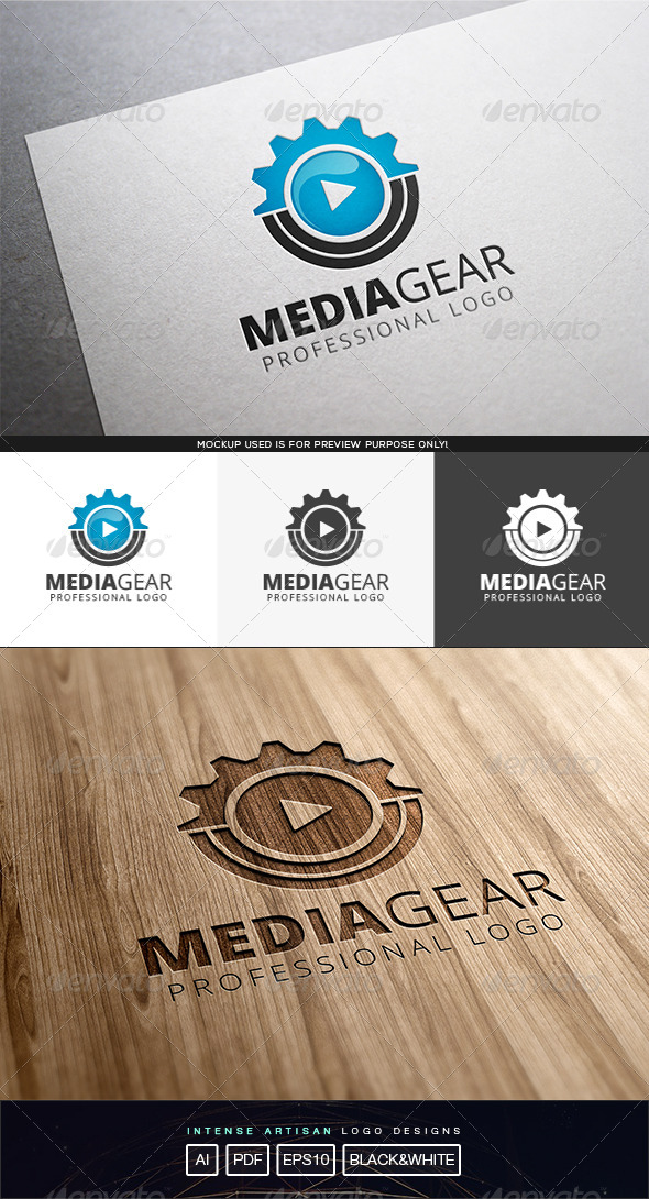GraphicRiver Media Gear Logo Template 8210643 GraphicRiver Media Gear Logo Template 8210643