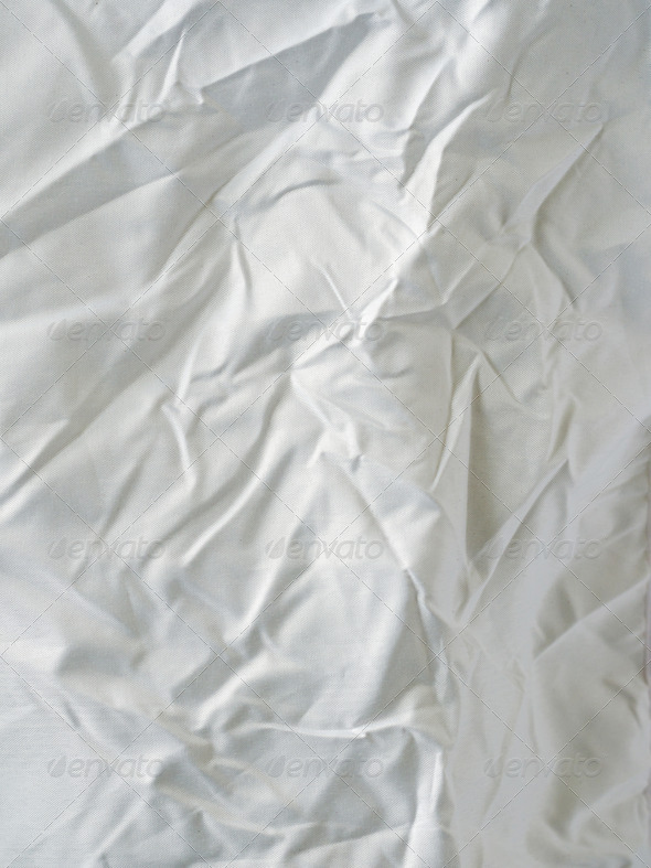 Surface of wrinkled white cloth