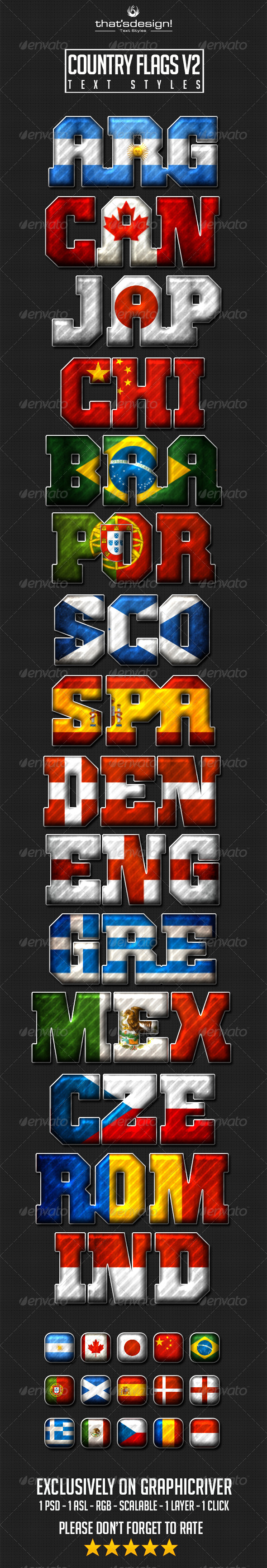 GraphicRiver 15 Country Flag Text Styles V2 8215839 GraphicRiver 15 Country Flag Text Styles V2 8215839