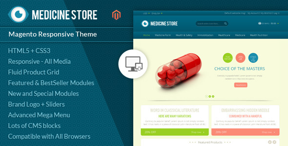 Medicine - Pharmacy Magento Theme