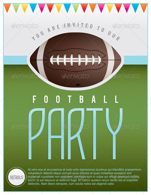 GraphicRiver Vector Football Party Flyer 8217318 GraphicRiver Vector Football Party Flyer 8217318