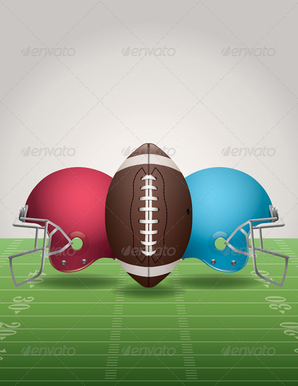 GraphicRiver Vector American Football Field Ball and Helmets 8217327 GraphicRiver Vector American Football Field Ball and Helmets 8217327