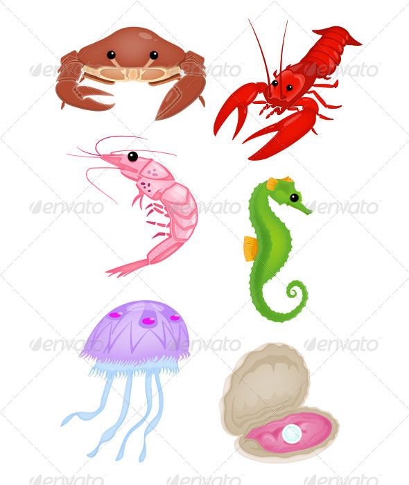 GraphicRiver Sea Life Set 8217460 GraphicRiver Sea Life Set 8217460