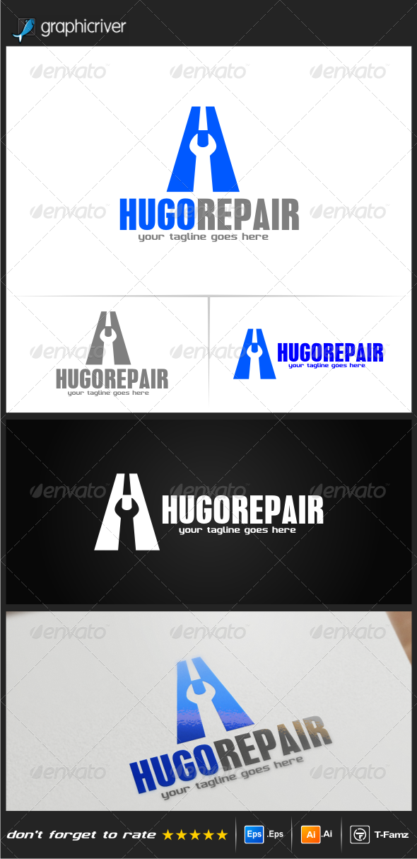 Hugo Repair Logo Templates Hugo Repair Logo Templates