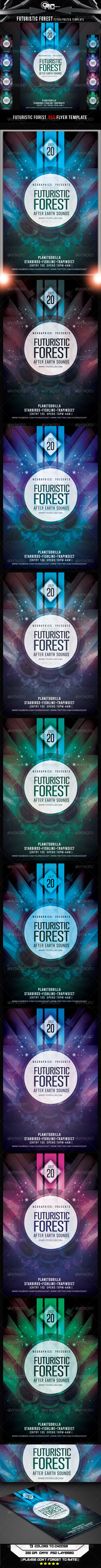GraphicRiver Futuristic Forest Flyer Template 8218279 GraphicRiver Futuristic Forest Flyer Template 8218279