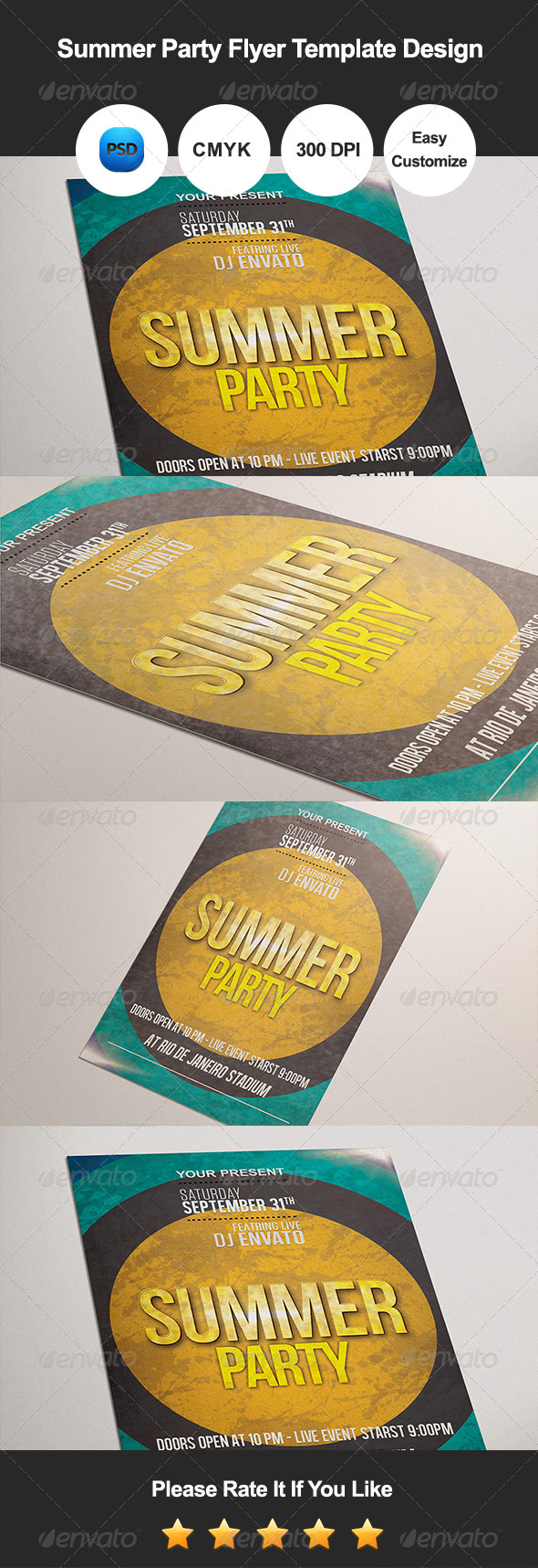 GraphicRiver Summer Party Flyer Template Design 8197347 GraphicRiver Summer Party Flyer Template Design 8197347