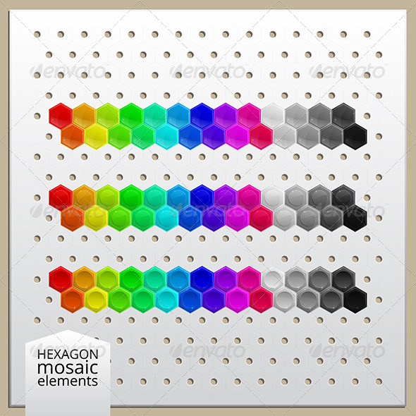 GraphicRiver Colorized Hexagon Mosaic 8219368 GraphicRiver Colorized Hexagon Mosaic 8219368
