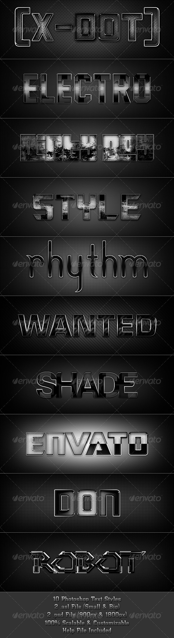 10 Text Styles for Games & Movies - Text Effects Styles