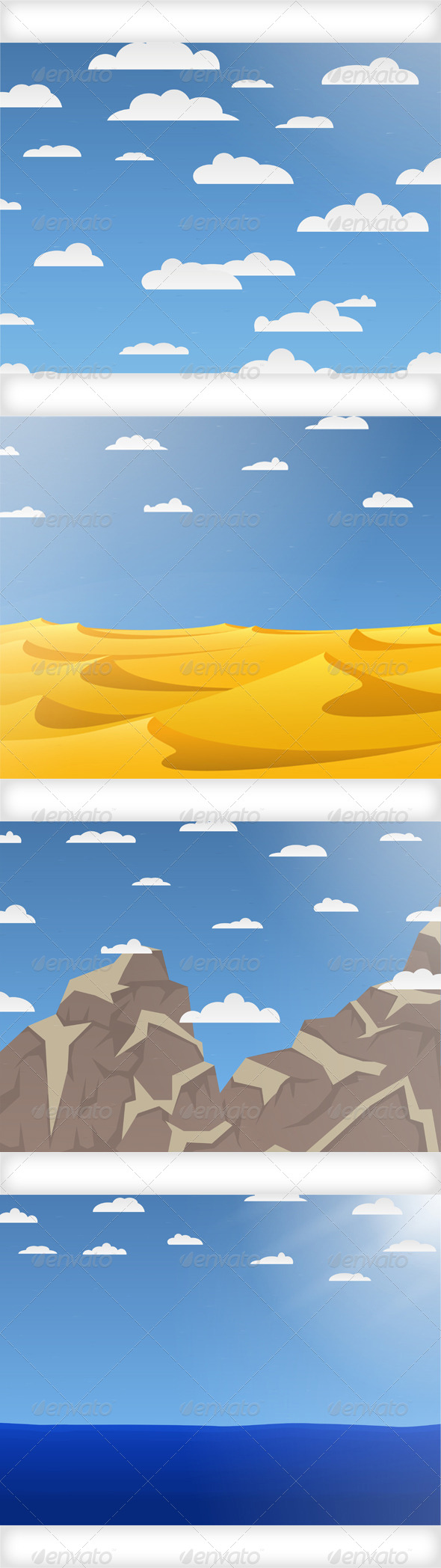 Set of Nature Vector Backgrounds Set of Nature Vector Backgrounds