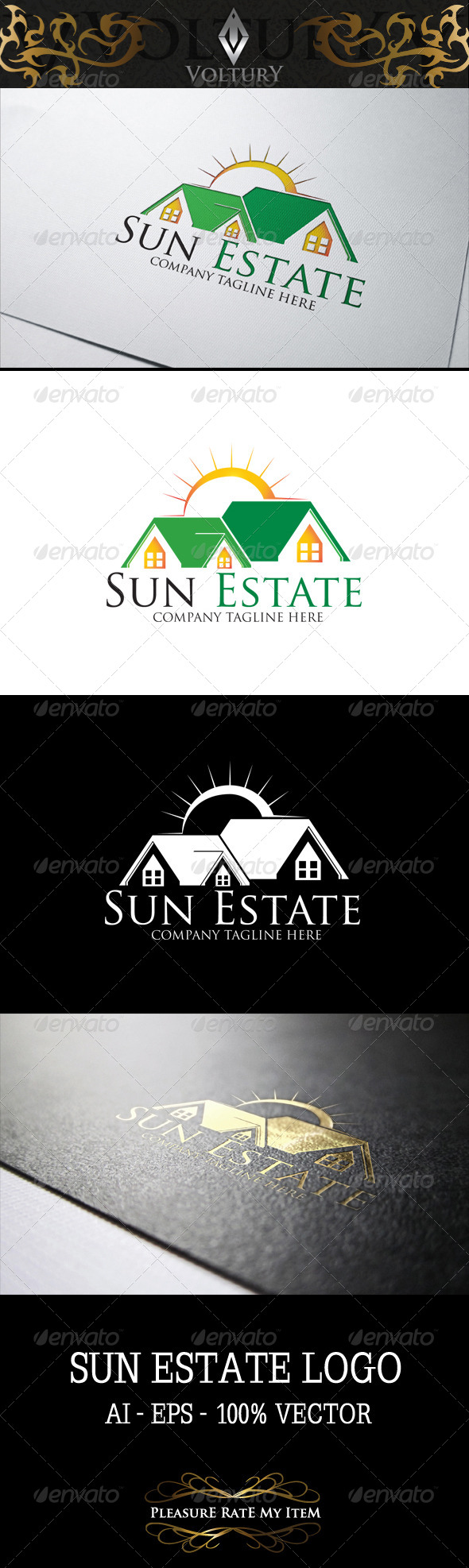 GraphicRiver Sun Estate Logo 8219743 GraphicRiver Sun Estate Logo 8219743