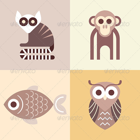 GraphicRiver Animal Vector ICons 8220293 GraphicRiver Animal Vector ICons 8220293