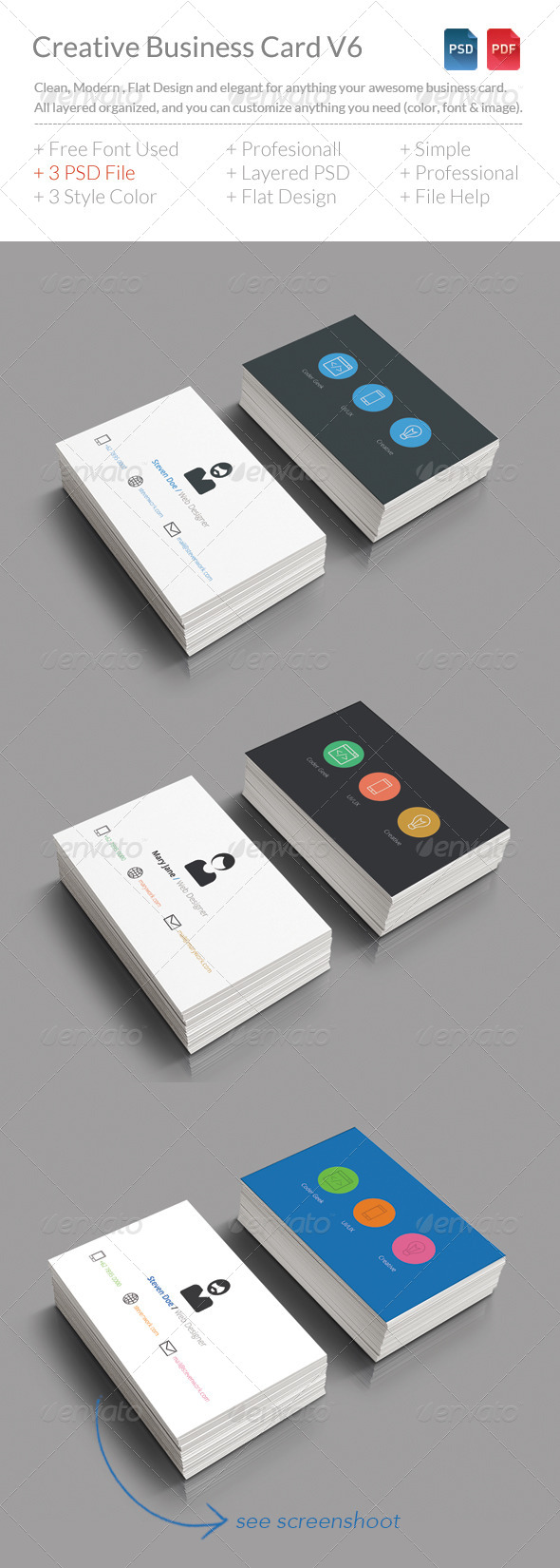 GraphicRiver Creative Business Card V6 8207243 GraphicRiver Creative Business Card V6 8207243