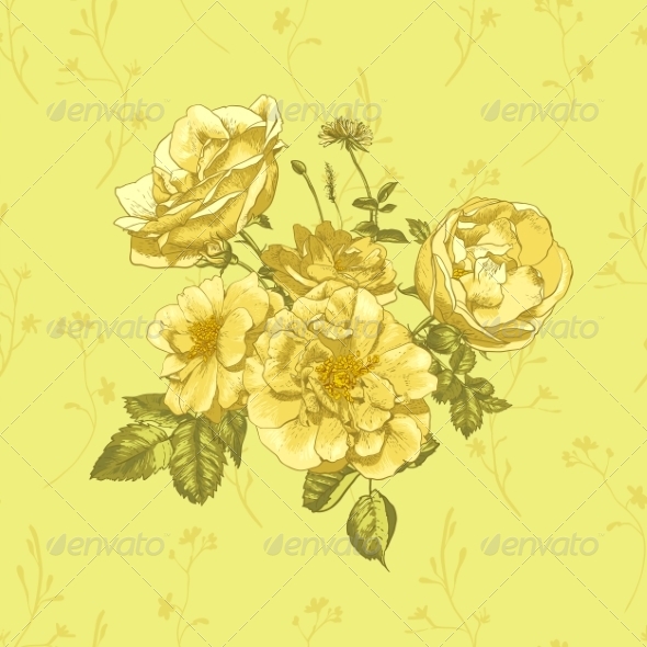 GraphicRiver Roses Greeting Card 8225595 GraphicRiver Roses Greeting Card 8225595