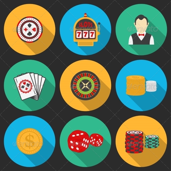 GraphicRiver Colorful Icon Set on a Casino Theme 8226004 GraphicRiver Colorful Icon Set on a Casino Theme 8226004