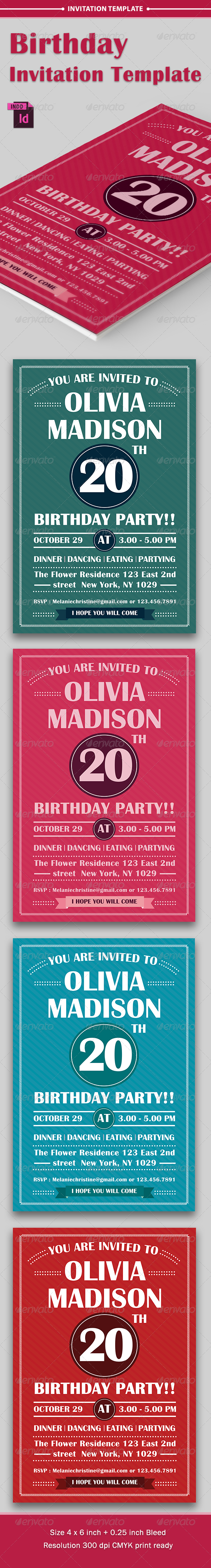 GraphicRiver Birthday Party Invitation Template Vol 2 8207863 GraphicRiver Birthday Party Invitation Template Vol 2 8207863