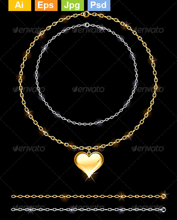 GraphicRiver Gold and Silver Chains 8226671 GraphicRiver Gold and Silver Chains 8226671