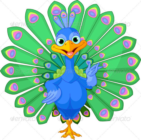 GraphicRiver Cartoon Peacock 8226675 GraphicRiver Cartoon Peacock 8226675
