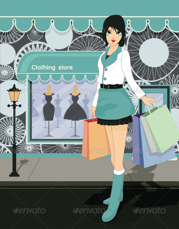 GraphicRiver Women Shopping 8226677 GraphicRiver Women Shopping 8226677