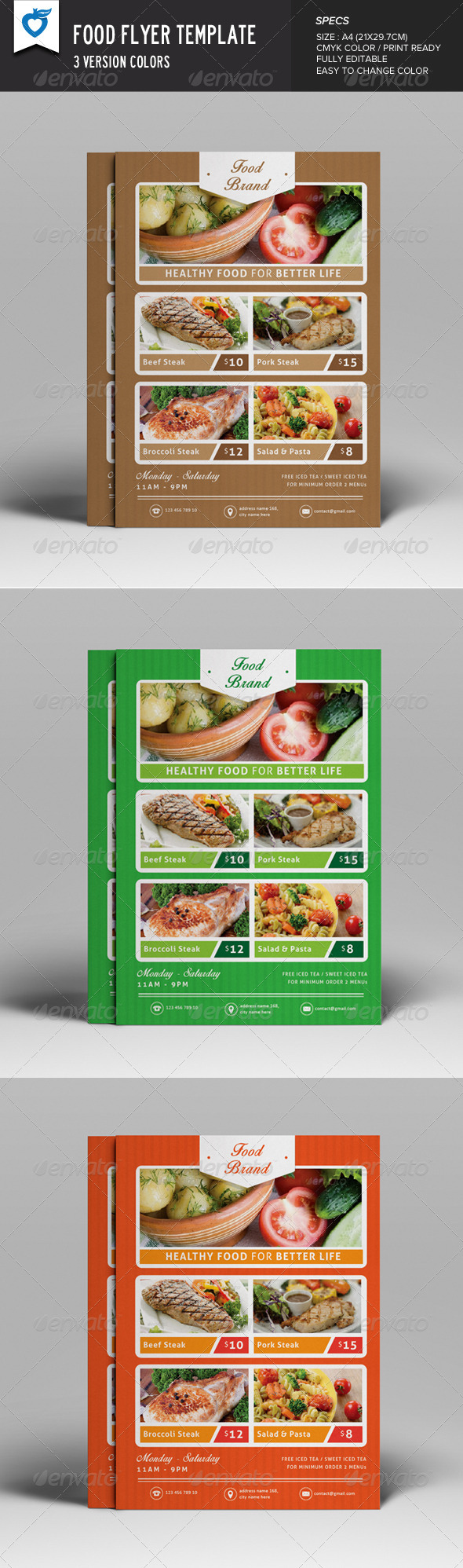 GraphicRiver Food Flyer 8226835 GraphicRiver Food Flyer 8226835