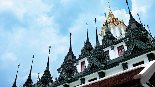 Buddhist Temple Metallic Castle in Bangkok Buddhist Temple Metallic Castle in Bangkok