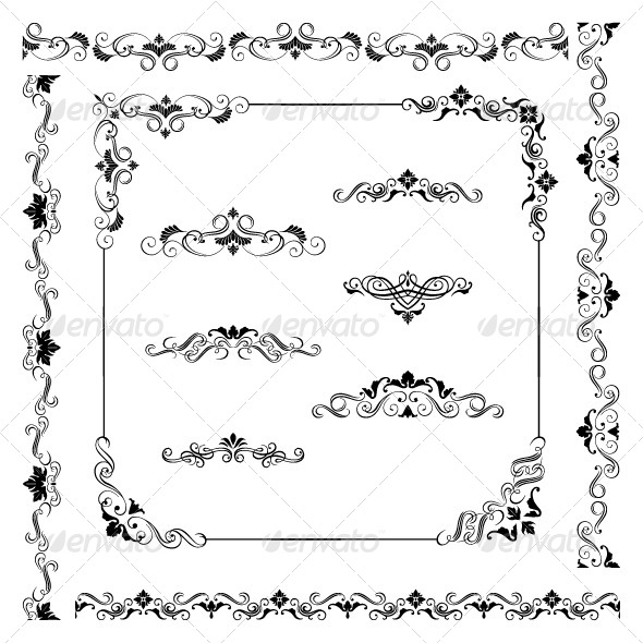 GraphicRiver Vintage Vector Frame Border Divider Corner 8227710 GraphicRiver Vintage Vector Frame Border Divider Corner 8227710
