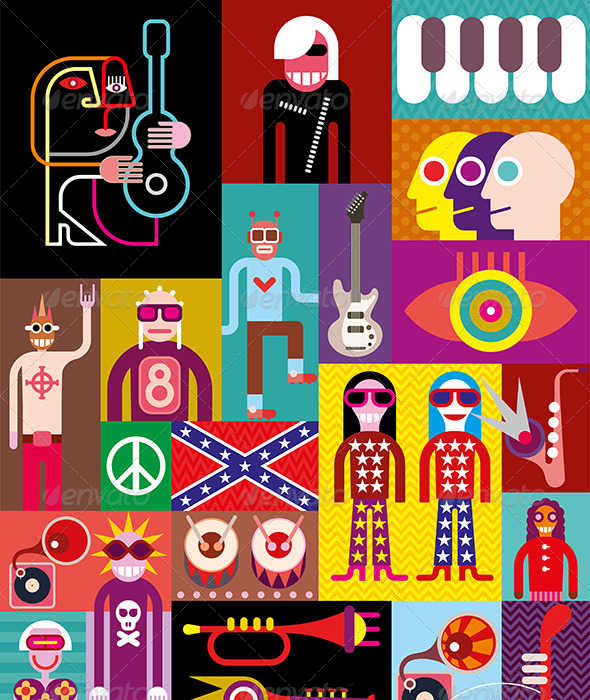 GraphicRiver Music Collage 8228395 GraphicRiver Music Collage 8228395