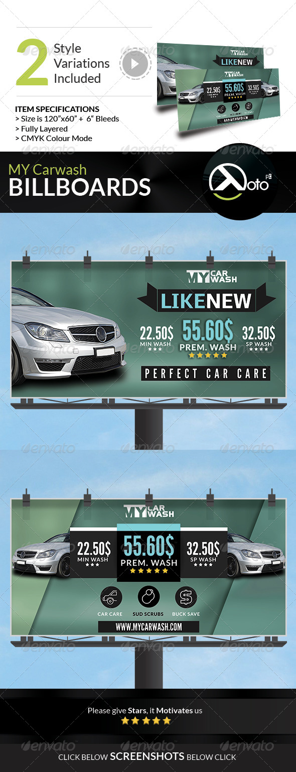 GraphicRiver MY Automobile Carwash Service Billboards 8228847 GraphicRiver MY Automobile Carwash Service Billboards 8228847