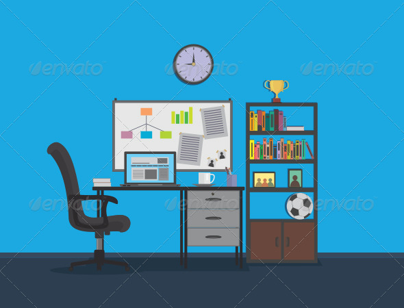 GraphicRiver Flat Interior Design 8229980 GraphicRiver Flat Interior Design 8229980