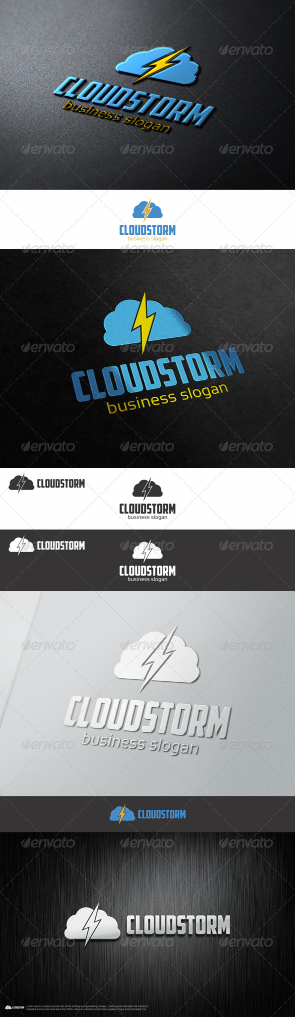 GraphicRiver Cloud Storm Thunder Logo 8230065 GraphicRiver Cloud Storm Thunder Logo 8230065