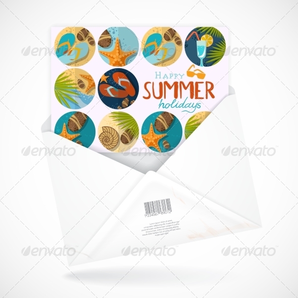 GraphicRiver Postal Envelopes With Greeting Card 8230485 GraphicRiver Postal Envelopes With Greeting Card 8230485
