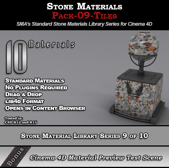 3DOcean Standard Stone Material Pack-09-Tiles for C4D 8231001 3DOcean Standard Stone Material Pack-09-Tiles for C4D 8231001