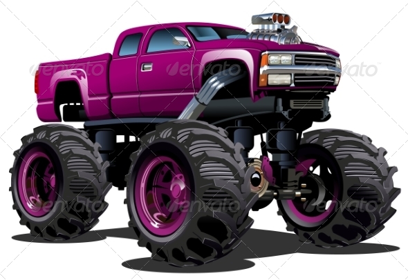 GraphicRiver Cartoon Monster Truck 8231348 GraphicRiver Cartoon Monster Truck 8231348