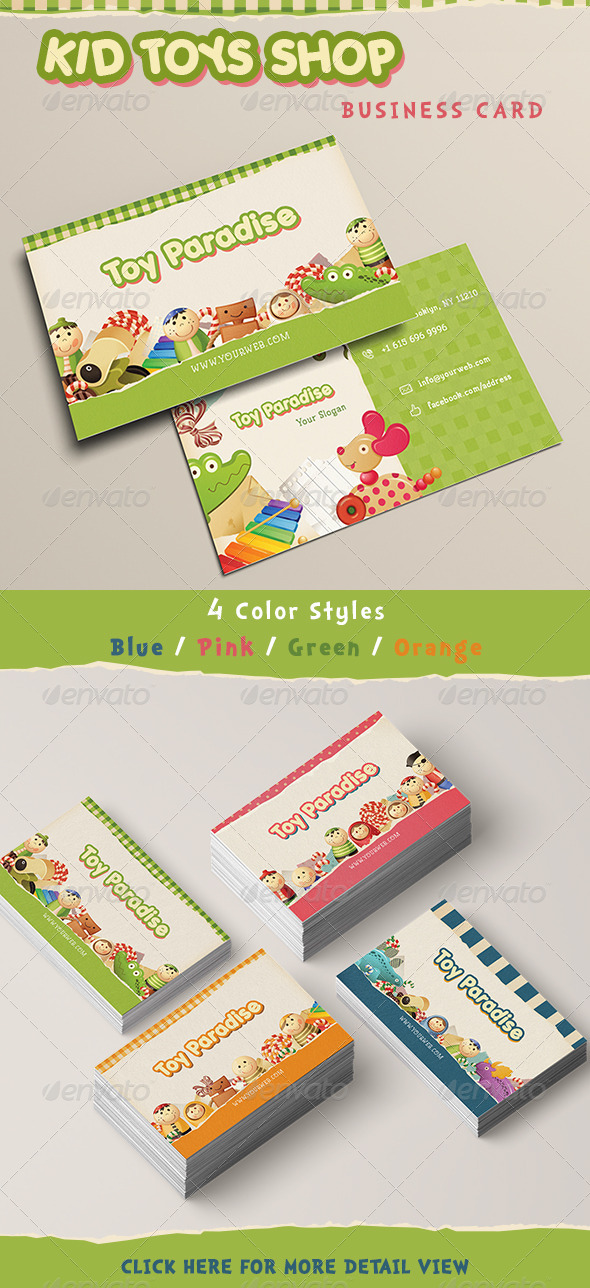 Kid Toy Paradise Business Card Kid Toy Paradise Business Card
