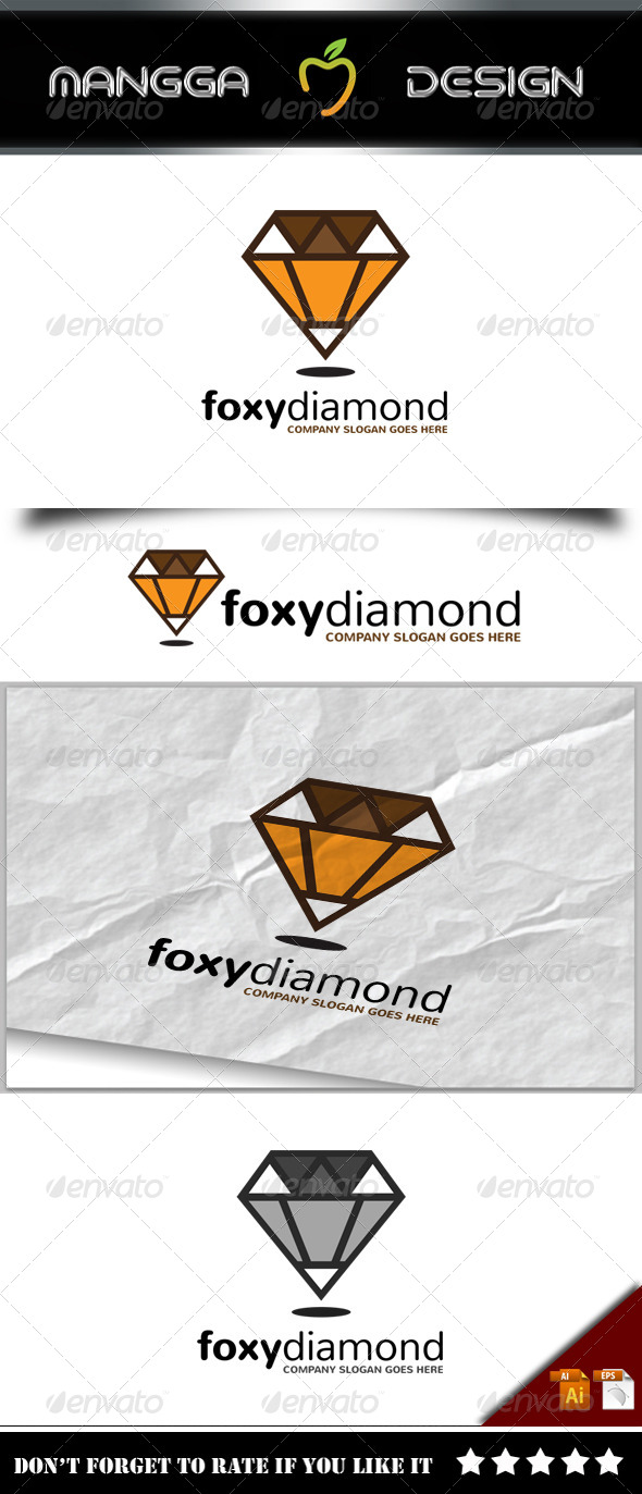 GraphicRiver Foxy Diamond Logo 8232189 GraphicRiver Foxy Diamond Logo 8232189