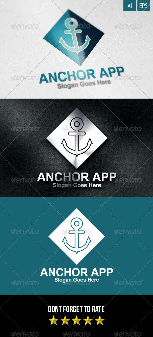 GraphicRiver Anchor App Logo 8232191 GraphicRiver Anchor App Logo 8232191