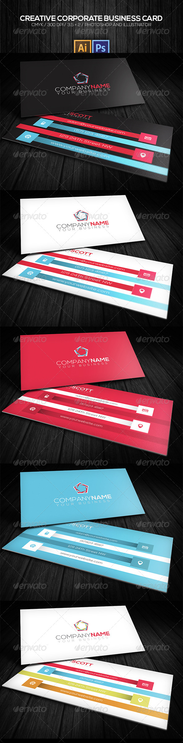 GraphicRiver Creative Corporate Business Card 8181154 GraphicRiver Creative Corporate Business Card 8181154