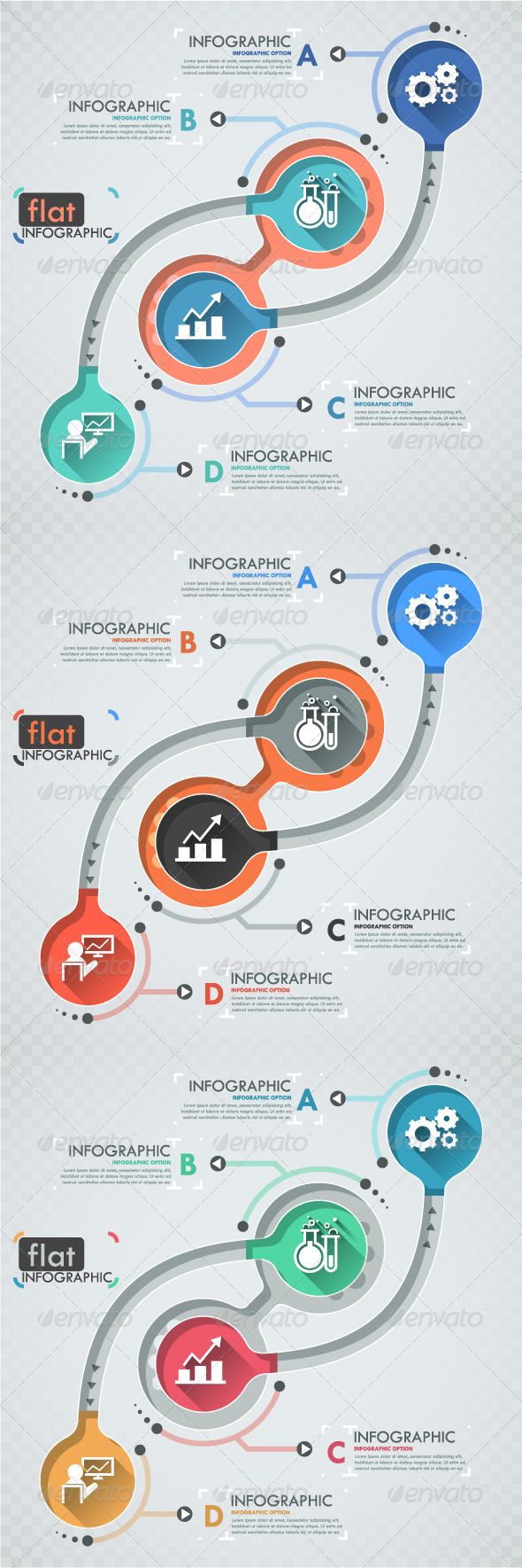 GraphicRiver Flat Infographic Template Three Versions 8232917 GraphicRiver Flat Infographic Template Three Versions 8232917