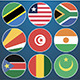 Flat Flag Icons African Countries